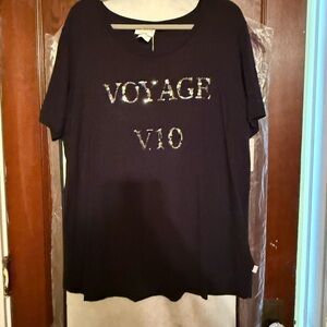 Marina Rinaldi Black Graphic Tee